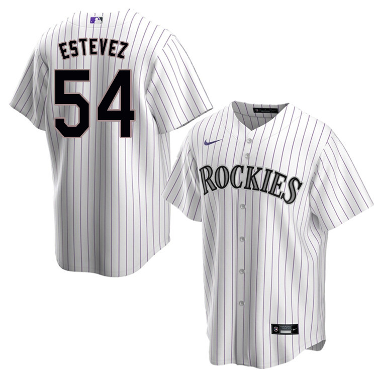 Nike Men #54 Carlos Estevez Colorado Rockies Baseball Jerseys Sale-White